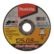 Makita E-10877 Абразивный отрезной диск для нержавеющей стали плоский Z60U 125х0,8х22,23