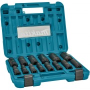 Makita E-16586 Набор ударных удлиненных торцовых головок Impact Black 1/2" 14 предметов