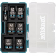 Makita E-16592 Набор ударных торцовых головок Impact Black 1/2", 7 предметов (13,17,19,21,22,24мм, адаптер) 