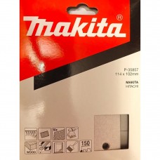 Makita P-35857 Бумага шлифовальная на липучке 114х102мм K150 белая 10шт